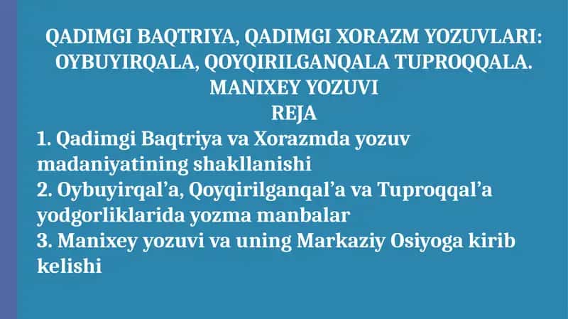 Manixey Yozuvi 1