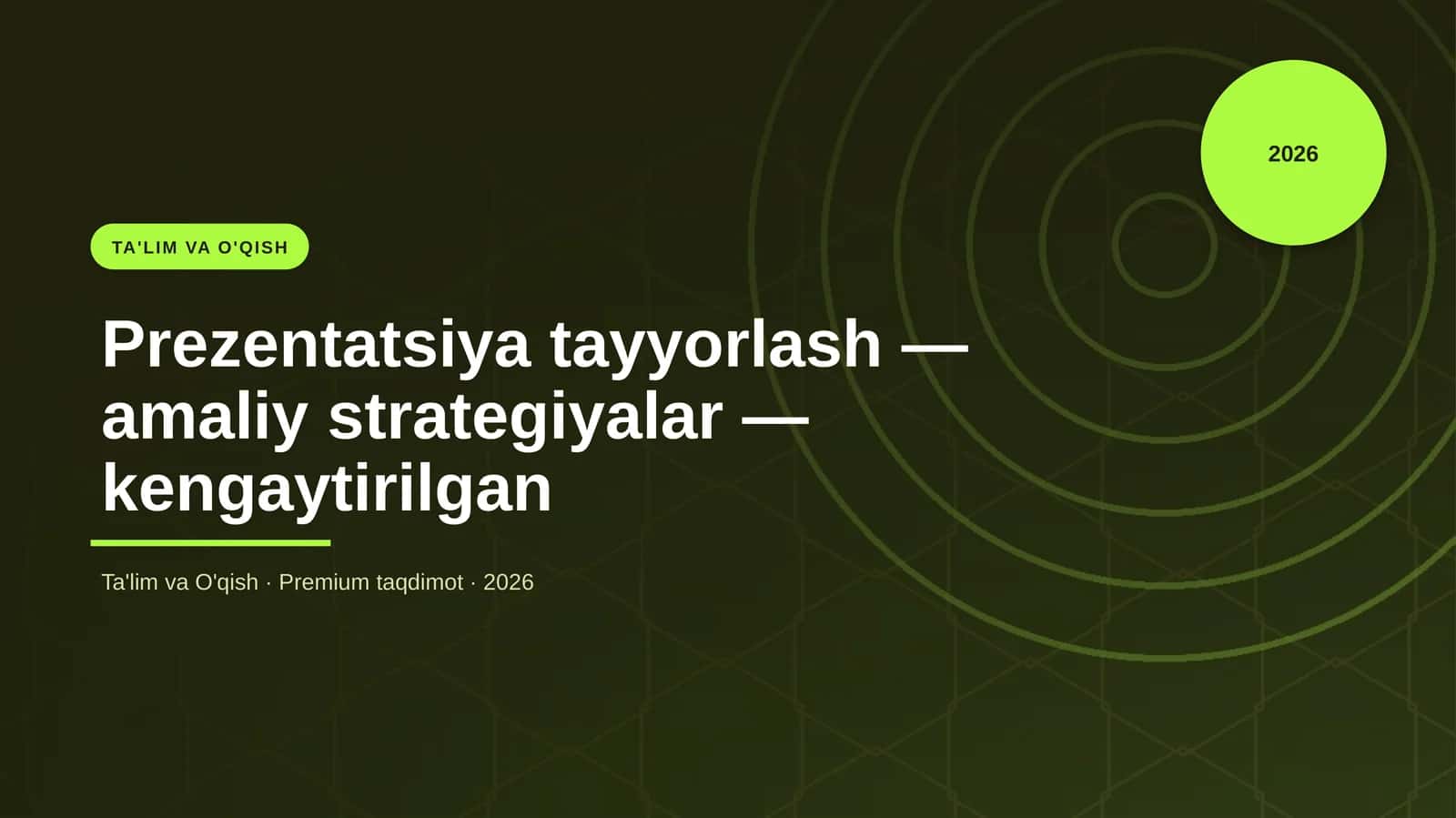 Prezentatsiya tayyorlash — amaliy strategiyalar — kengaytirilgan 1