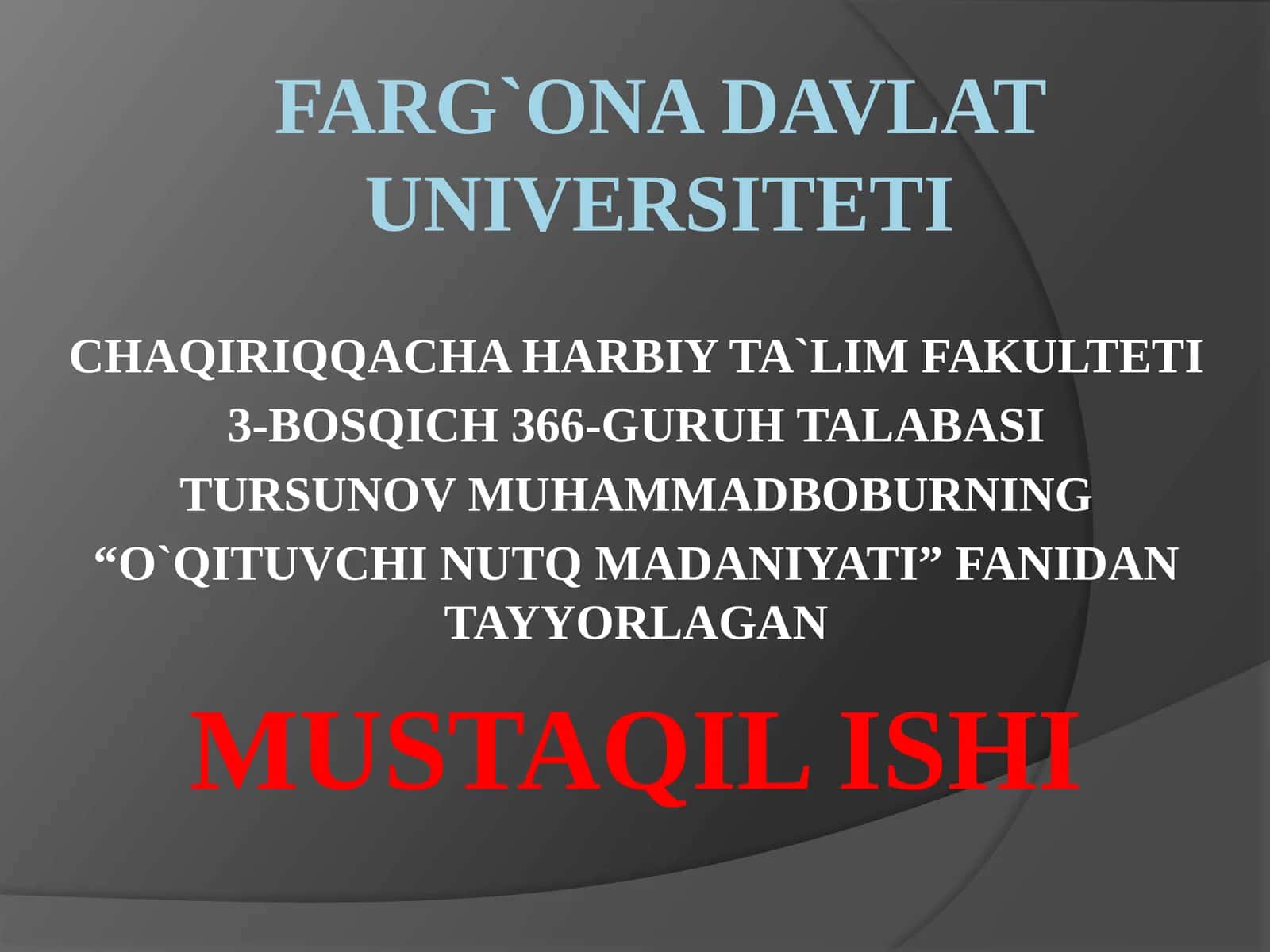 O`qituvchi nutq madaniyati 1