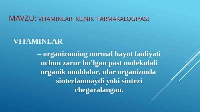 VITAMINLAR 1