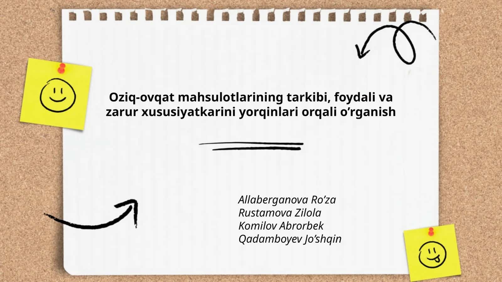 Oziq-ovqat mahsulotlarining tarkibi 1