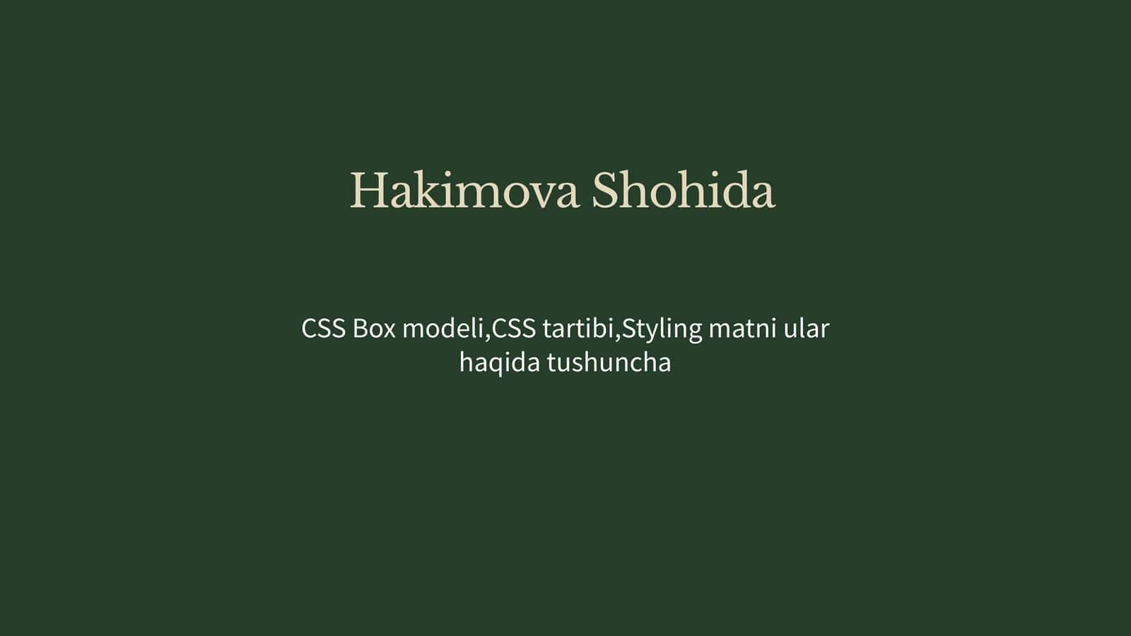 CSS Boxmodeli 1
