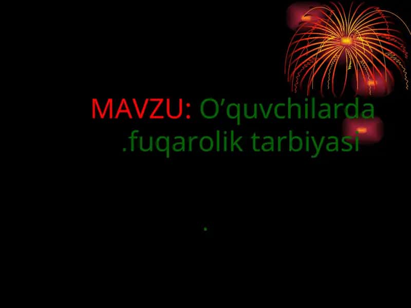 Fuqarolik tarbiyasi 1