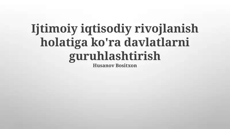 Inson kapitali indeksi (IKI) 1
