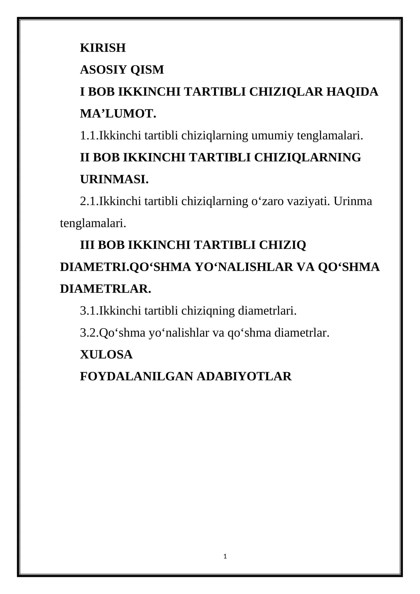 Kurs ishlarining dolzarbligi 1