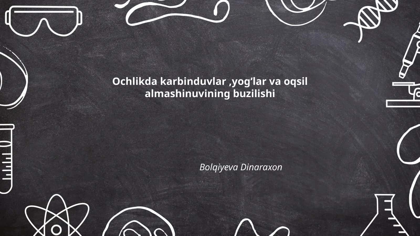 Karbohidrat almashinuvining buzilishi 1