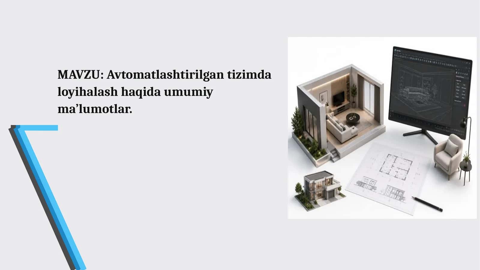 Avtomatlashtirilgan loyihalash tizimi (ALT) 1