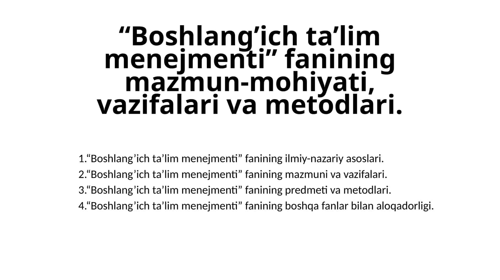 Boshlang’ich ta’lim menejmenti 1