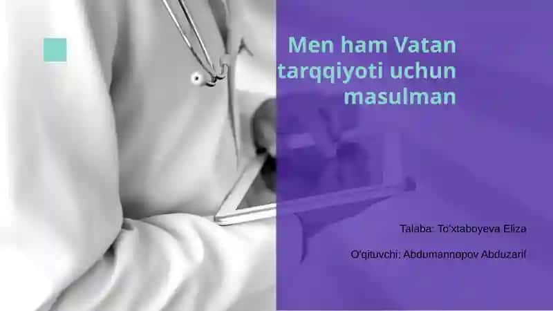 Vatan tarqqiyoti uchun masulman 1