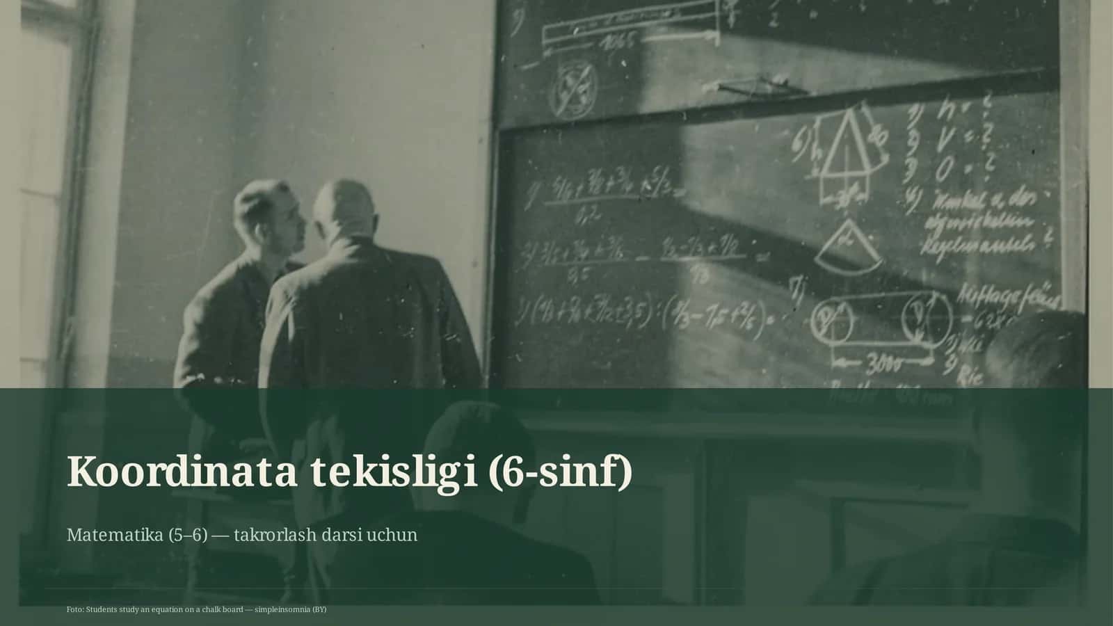 Koordinata tekisligi (6-sinf) 1