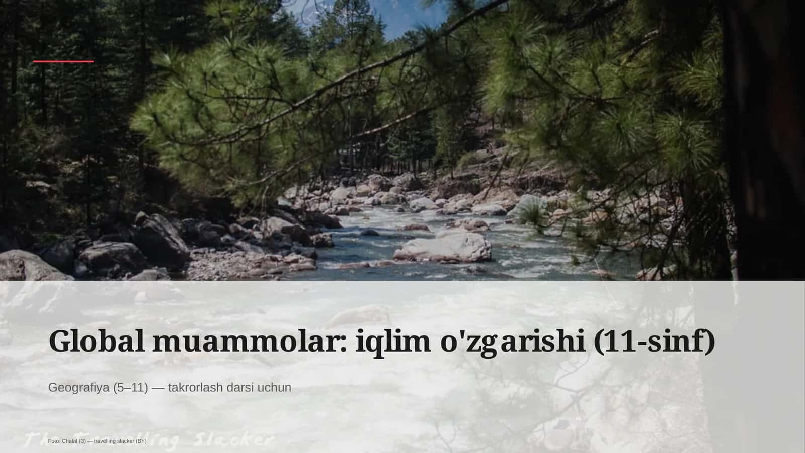 Global muammolar: iqlim o'zgarishi (11-sinf) 1