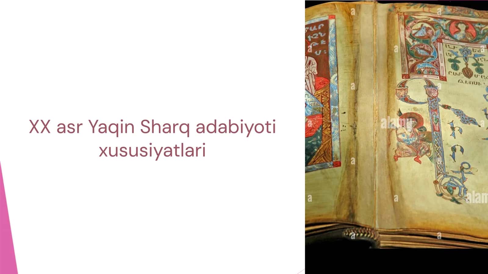 XX asr Yaqin Sharq adabiyoti xususiyatlari 1