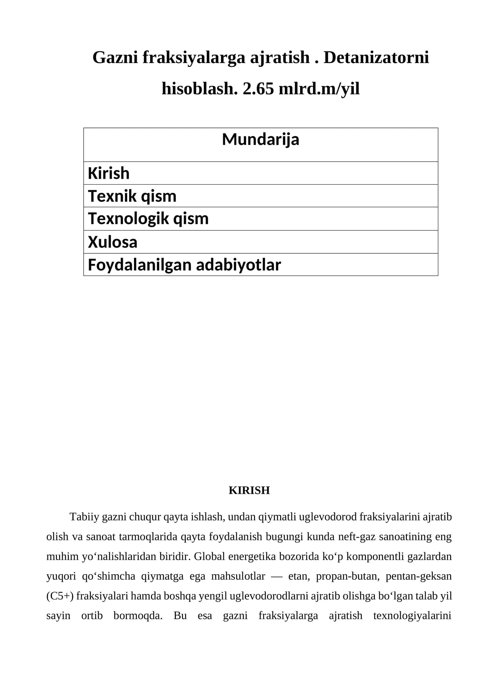 Gaz fraksiyalarga ajratish 1