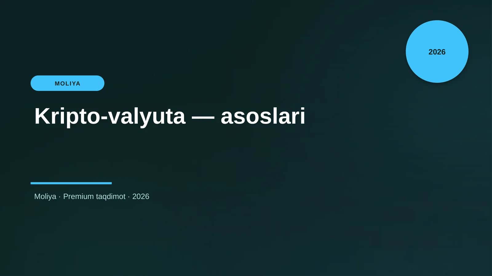 Kripto-valyuta — asoslari 1