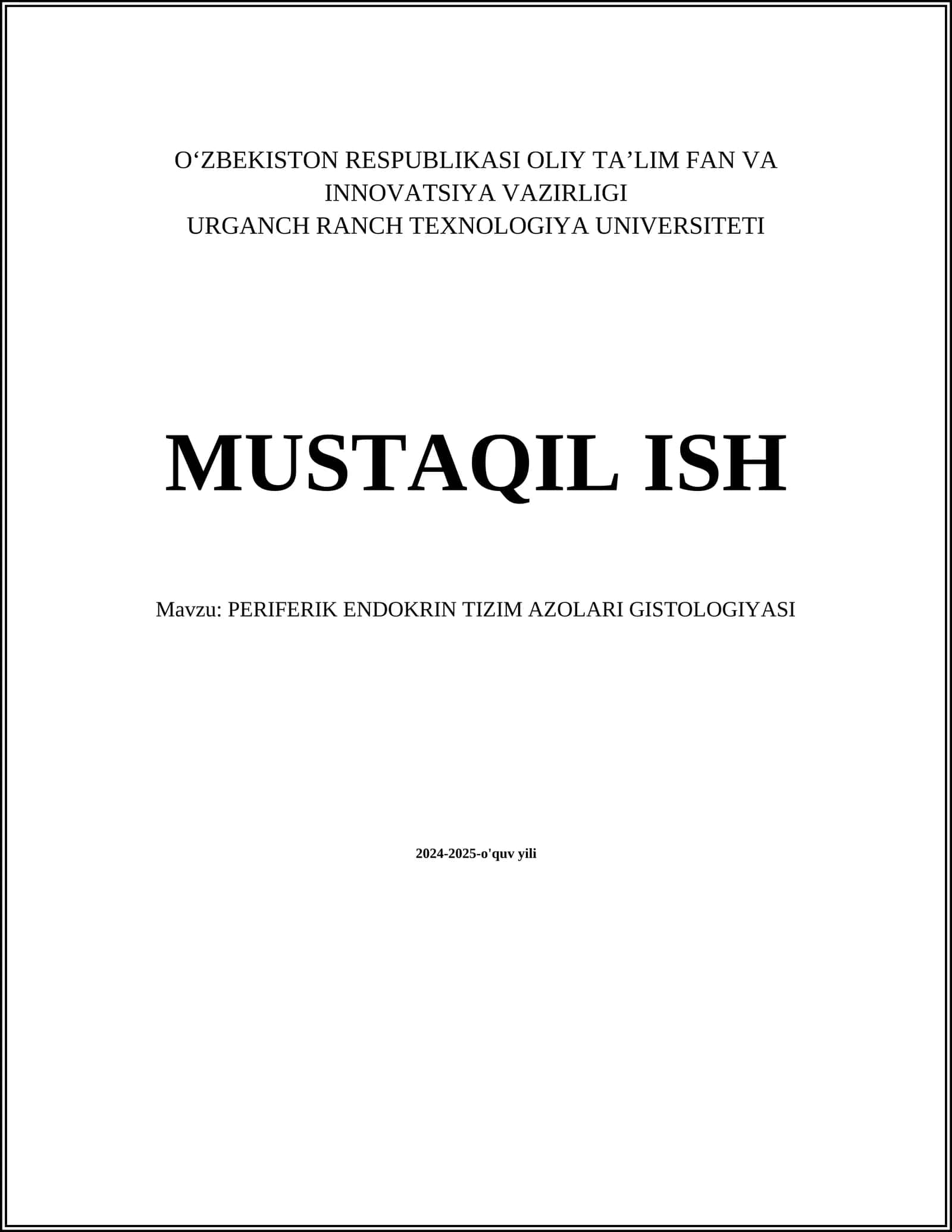 PERIFERIK ENDOKRIN TIZIM AZOLARI GISTOLOGIYASI 1