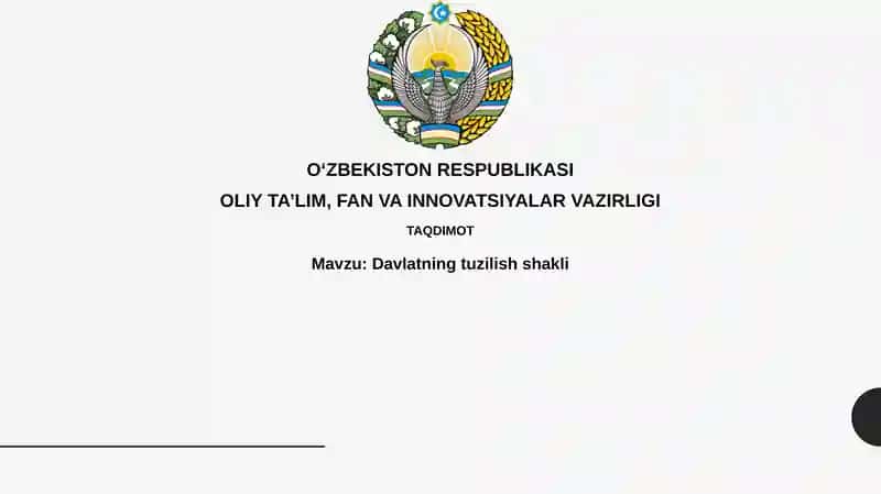 Davlatning tuzilish shakli 1