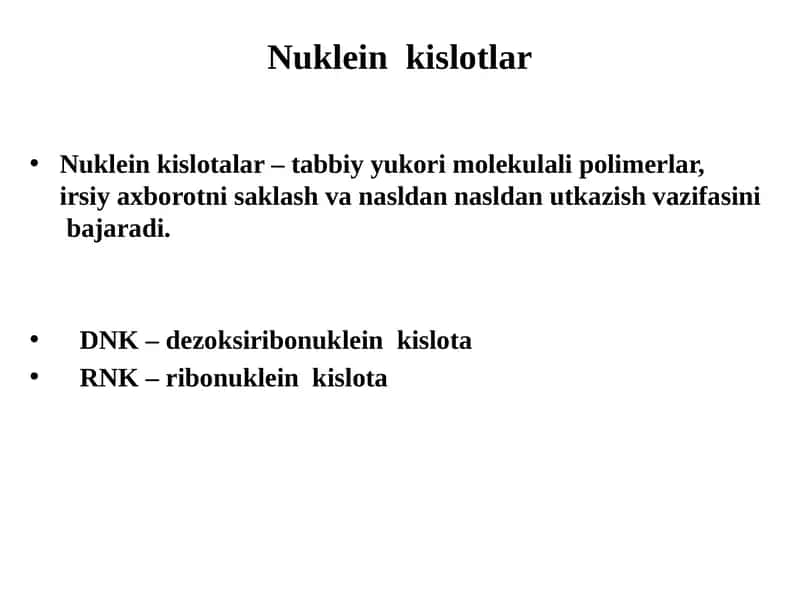 Nuklein kislotalar 1
