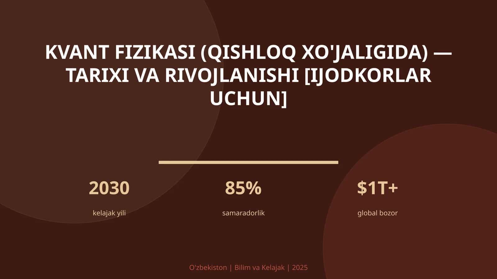 Kvant fizikasi (qishloq xo'jaligida) — tarixi va rivojlanishi [ijodkorlar uchun] 1