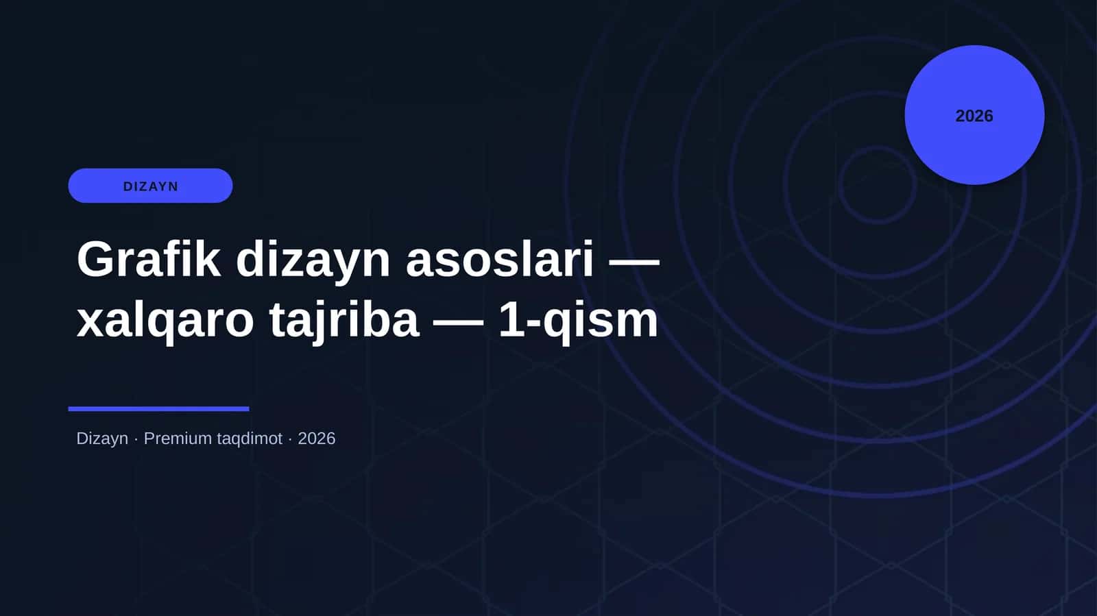 Grafik dizayn asoslari — xalqaro tajriba — 1-qism 1