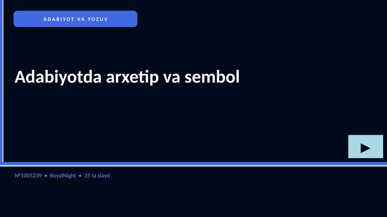 Adabiyotda arxetip va sembol 1