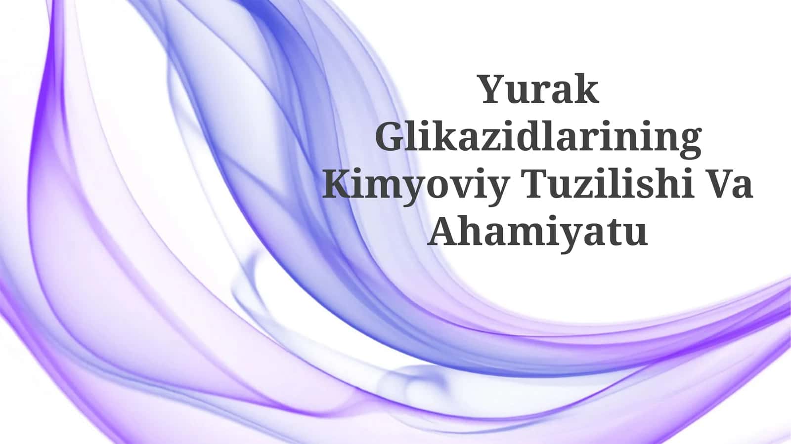 Yurak Glikazidlarining Kimyoviy TuzilishiVaAhamiyatu 1