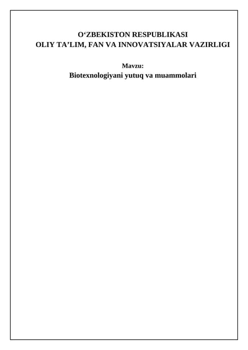 Bioteхnologiya 1