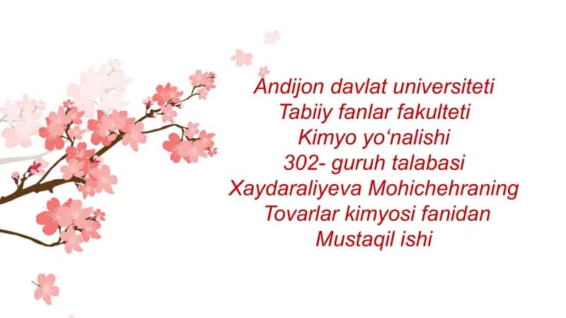 Kimyo yo‘nalishi 1