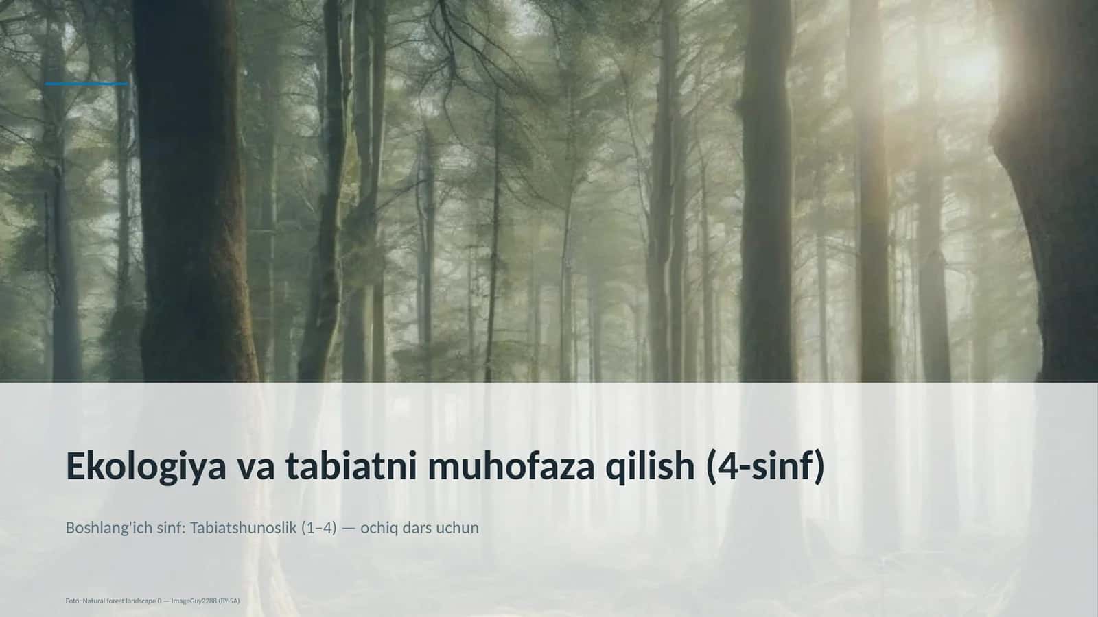 Ekologiya va tabiatni muhofaza qilish (4-sinf) 1