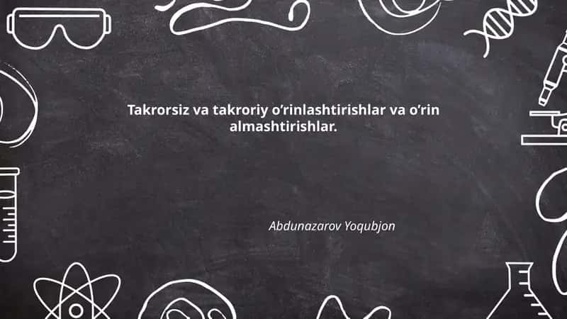 Takrorsiz va takroriy o’rinlashtirishlar va o’rin almashtirishlar 1
