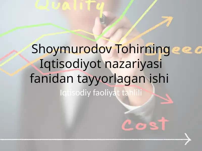 Iqtisodiyot nazariyasi fanidan tayyorlagan ishi 1