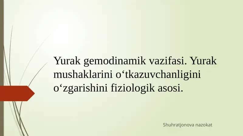 Yurak gemodinamik 1