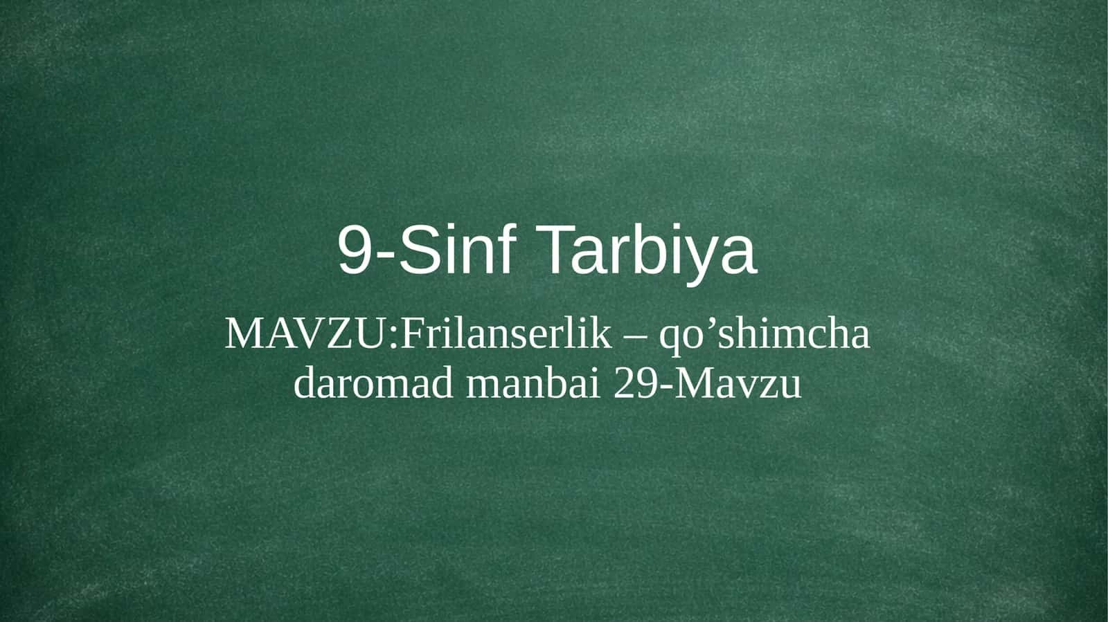 9-Sinf Tarbiya 1
