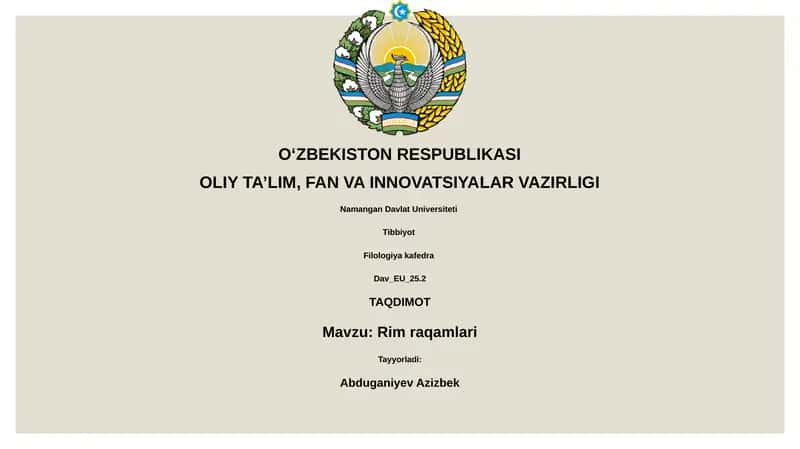 Rim raqamlari 1