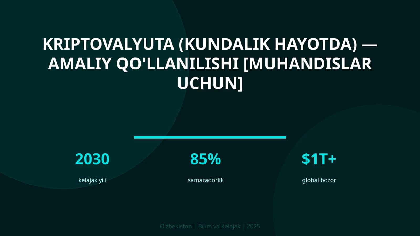Kriptovalyuta (kundalik hayotda) — amaliy qo'llanilishi [muhandislar uchun] 1