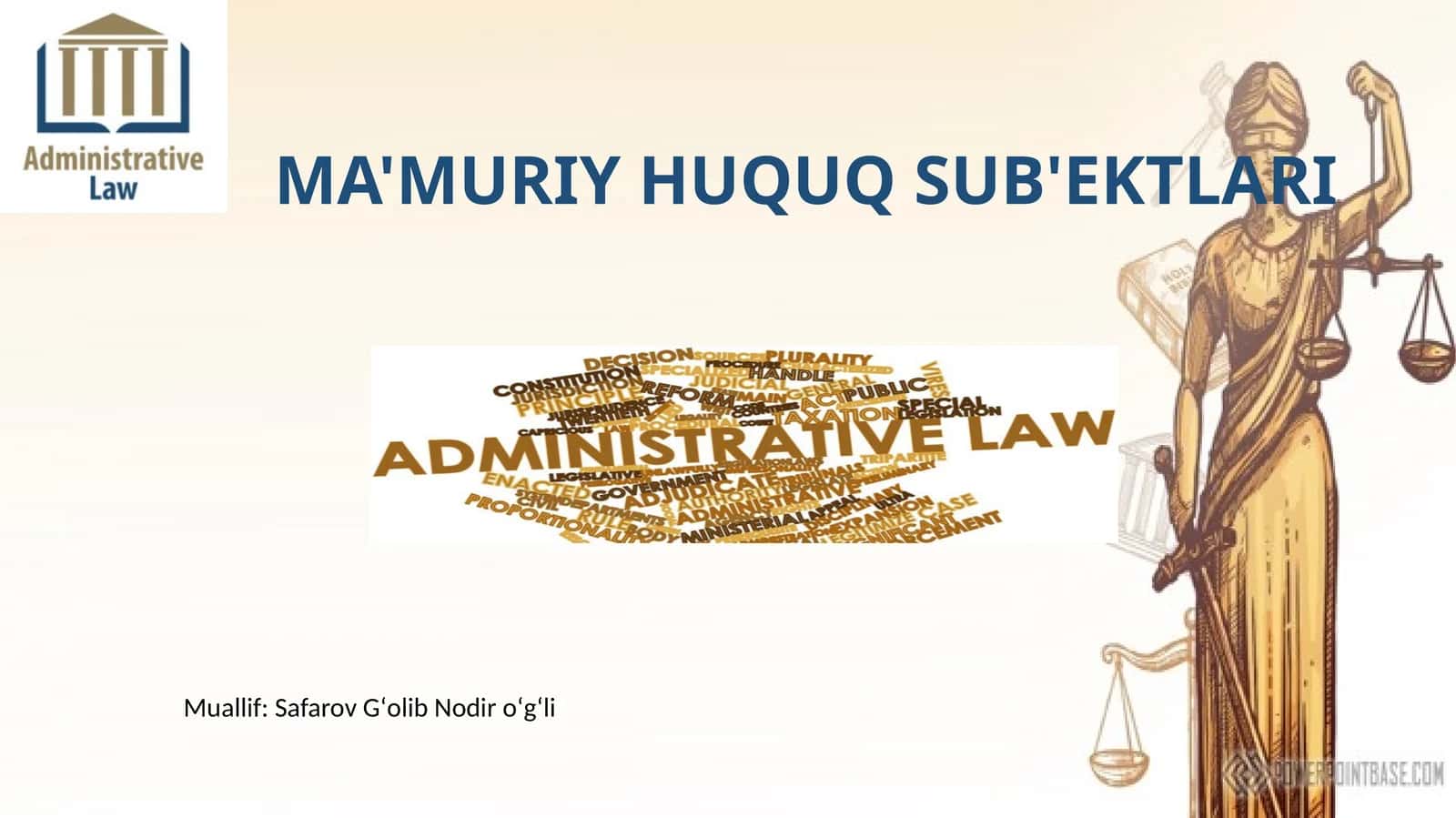MA'MURIY HUQUQ SUB'EKTLARI 1