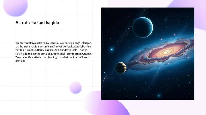 Astrofizika fani haqida 1