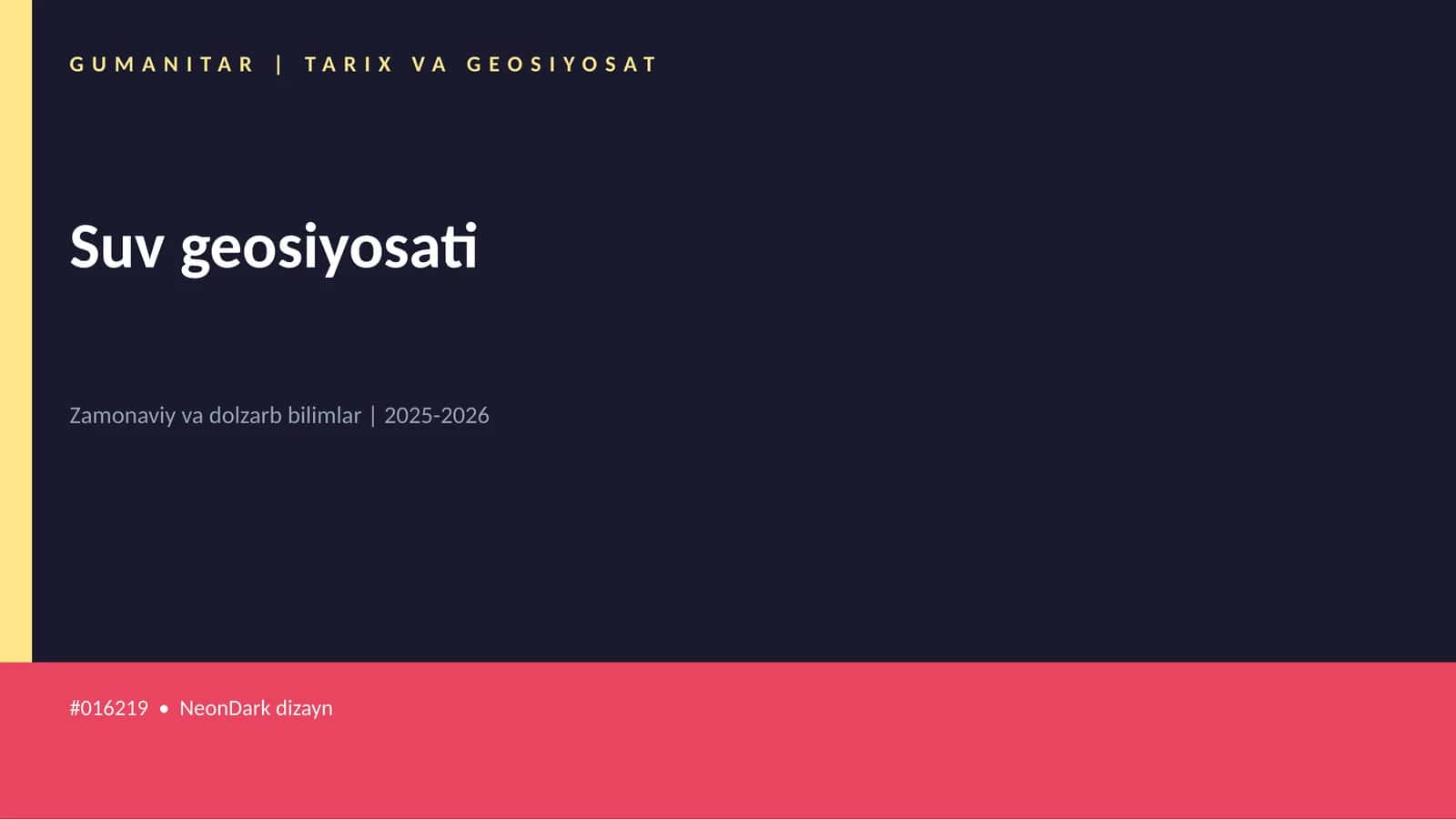 Suv geosiyosati 1