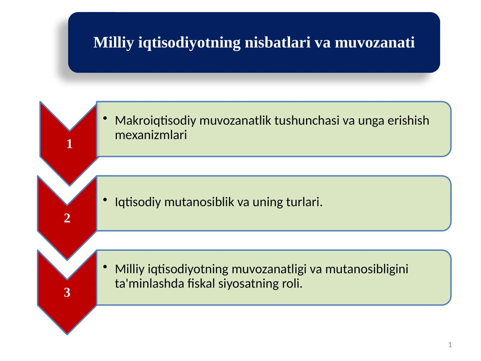 Iqtisodiy muvozanat 1