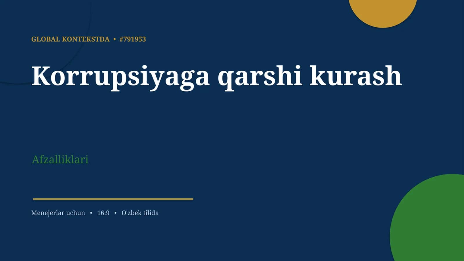 Korrupsiyaga qarshi kurash 1