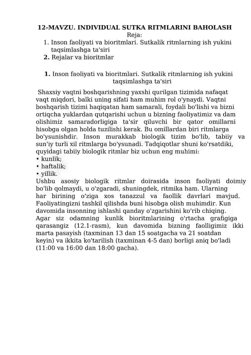 INDIVIDUAL SUTKA RITMLARINI BAHOLASH 1