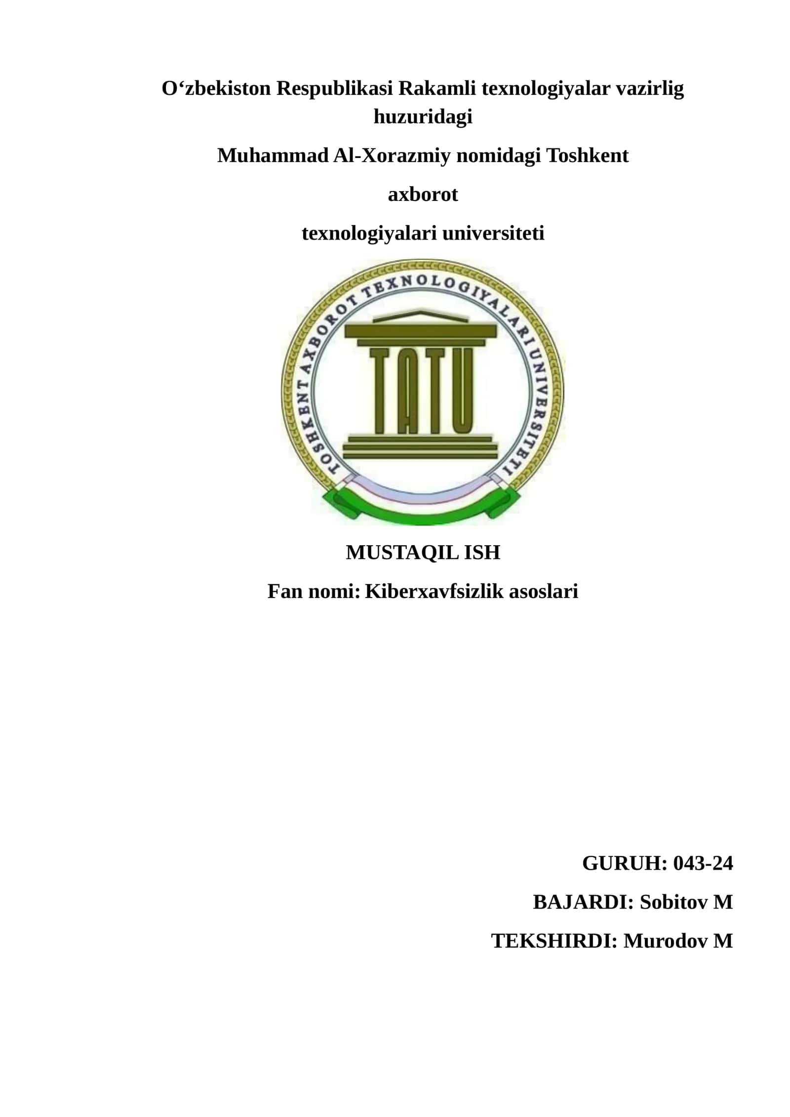 Kompyuter viruslari va virusdan himoyalanish usullari 1