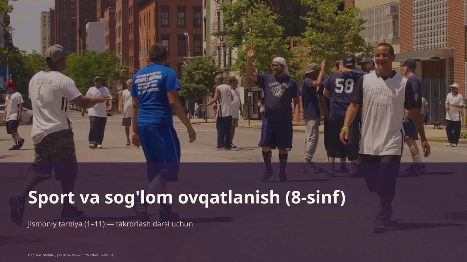 Sport va sog'lom ovqatlanish (8-sinf) 1