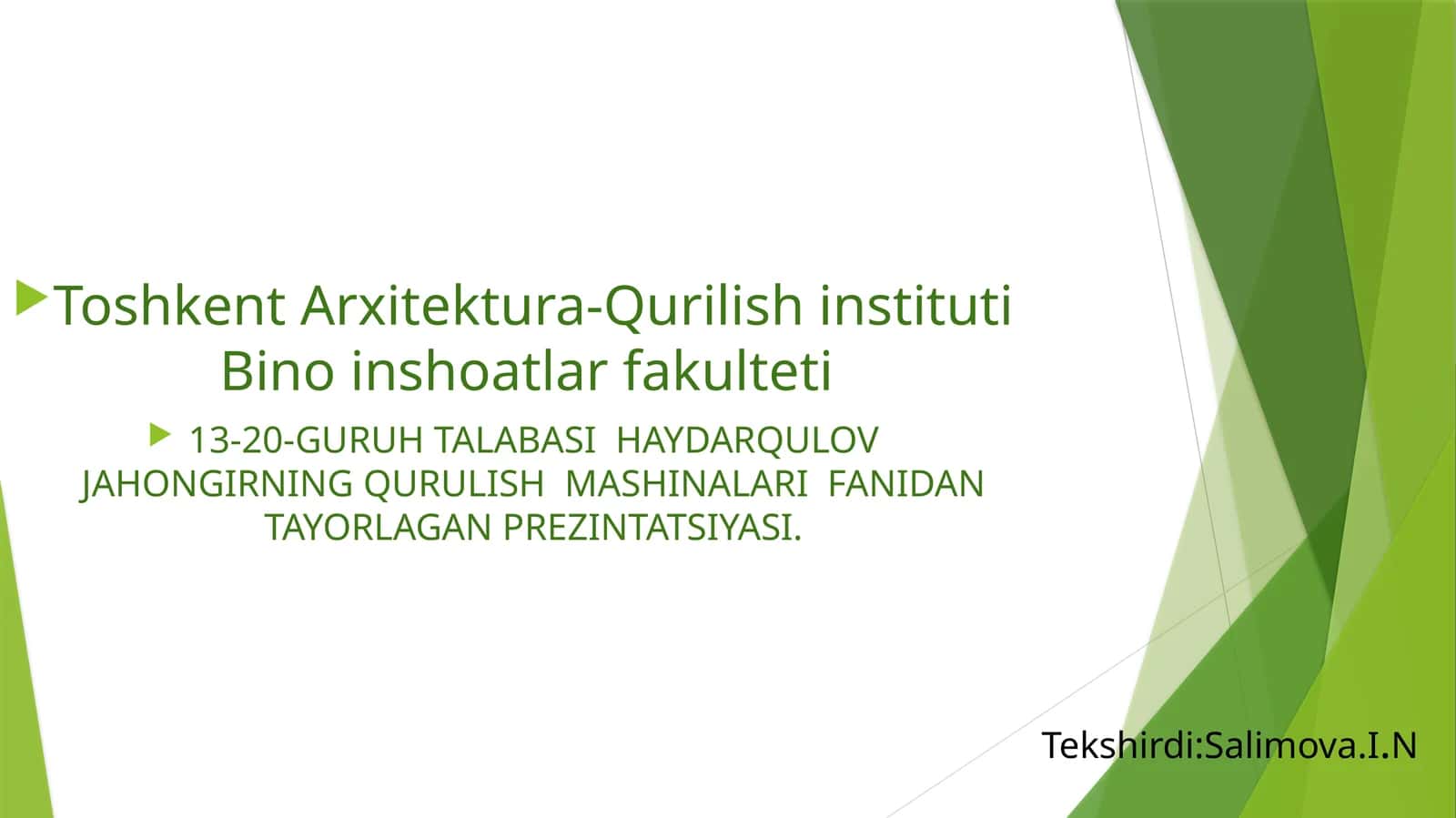 Qurlish Mashinalari 1