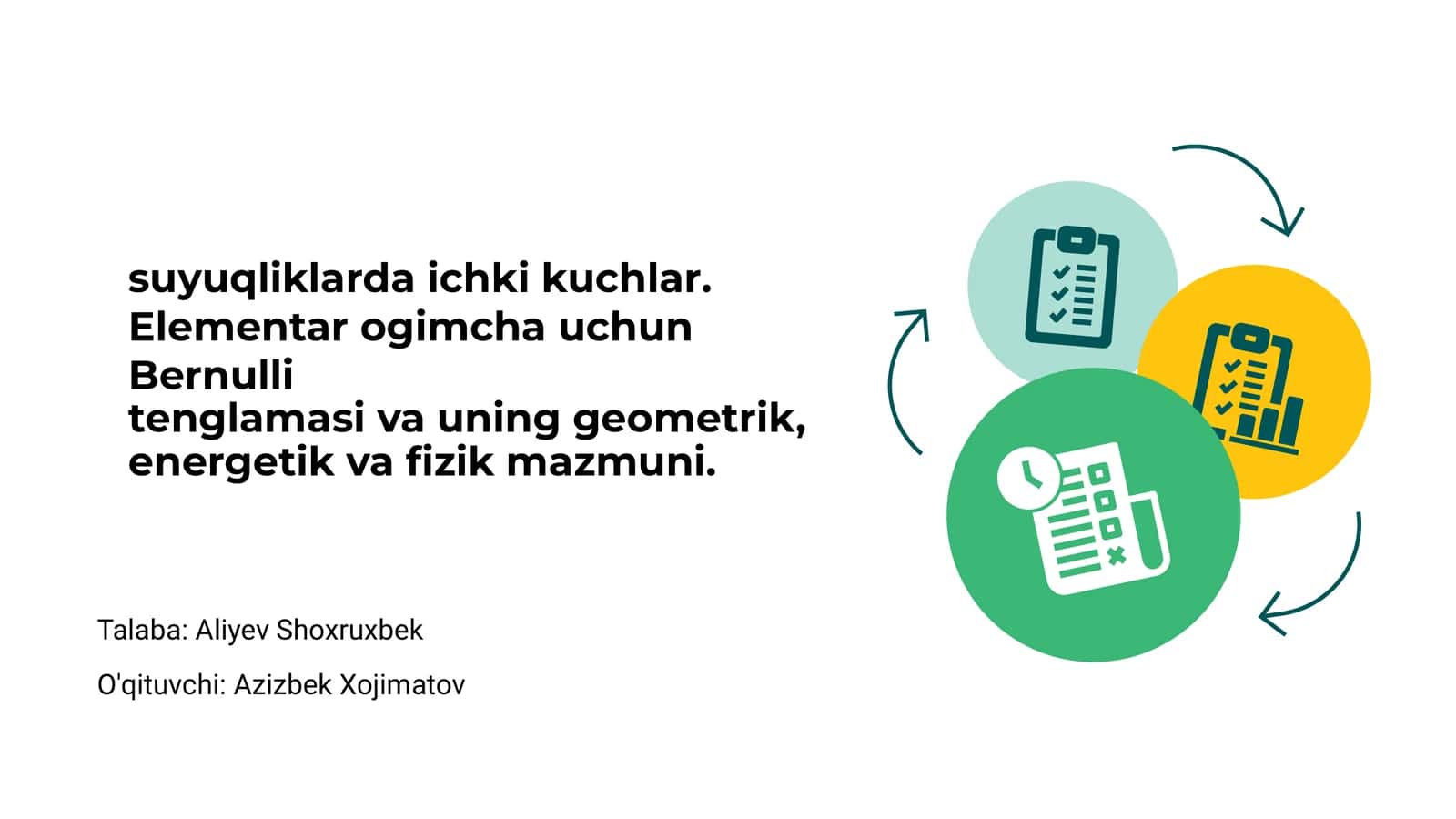 Ichki Kuchlar va Suyuqliklar 1