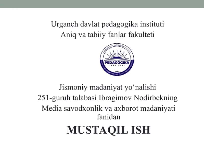 O‘yinli texnologiyalar 1