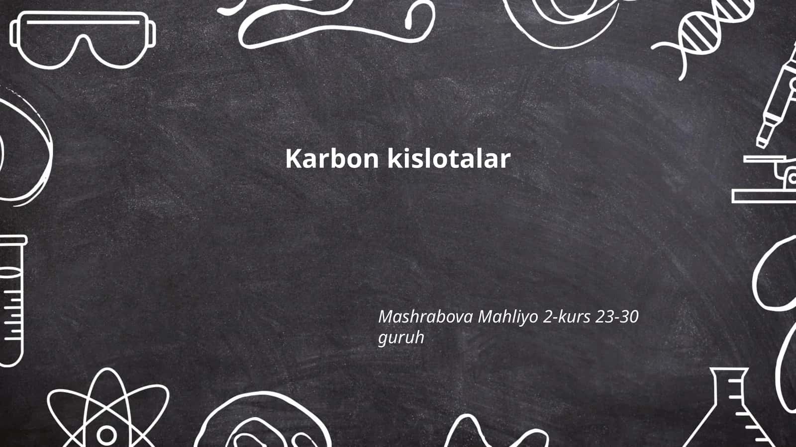 Karbon kislotalar 1