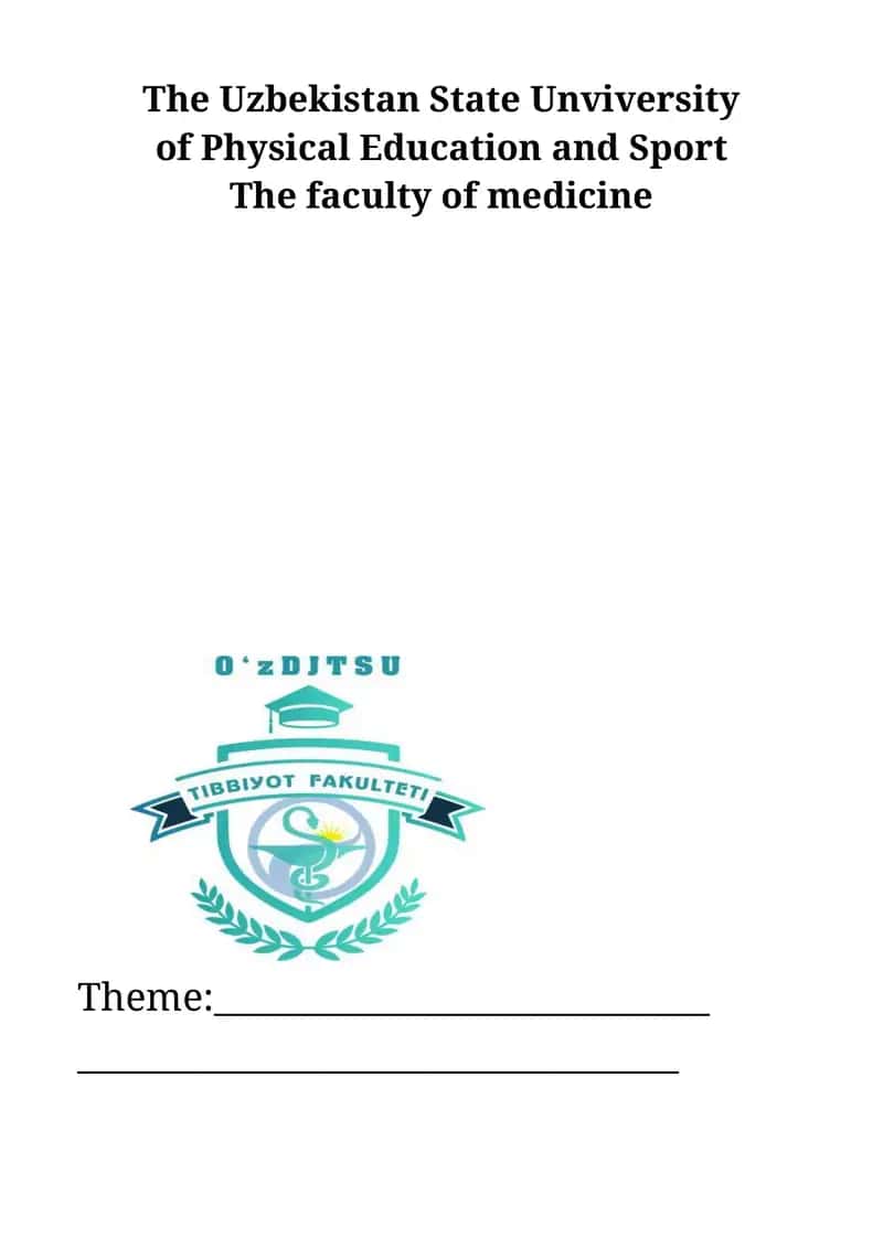 Faculty of Medicine at The Uzbekistan State University of Physical Education and Sport 1