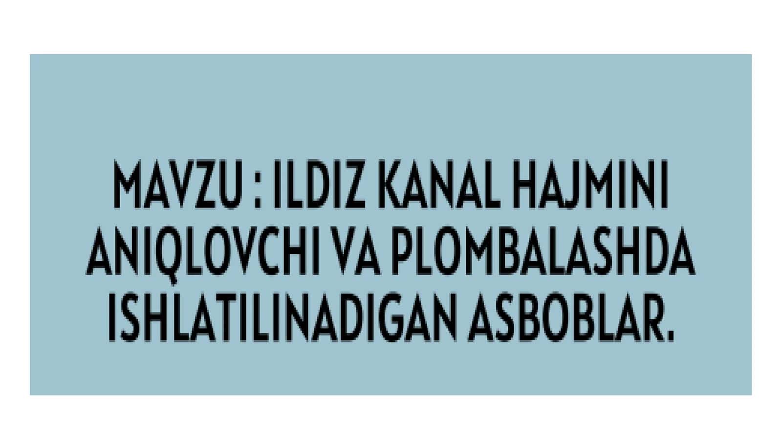 Ildiz kanal hajmini aniqlovchi vositalar 1