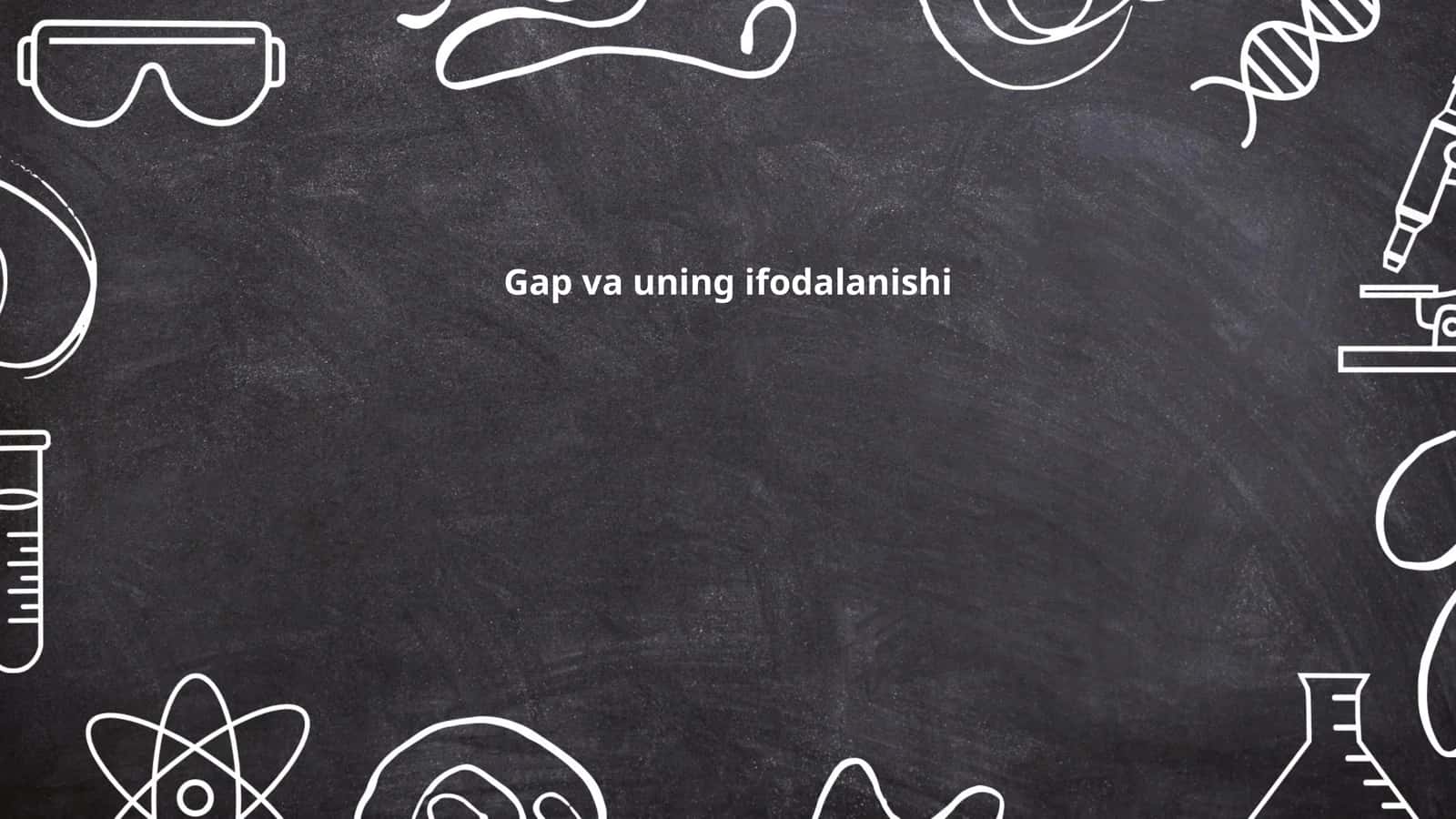 Sodda gaplar 1