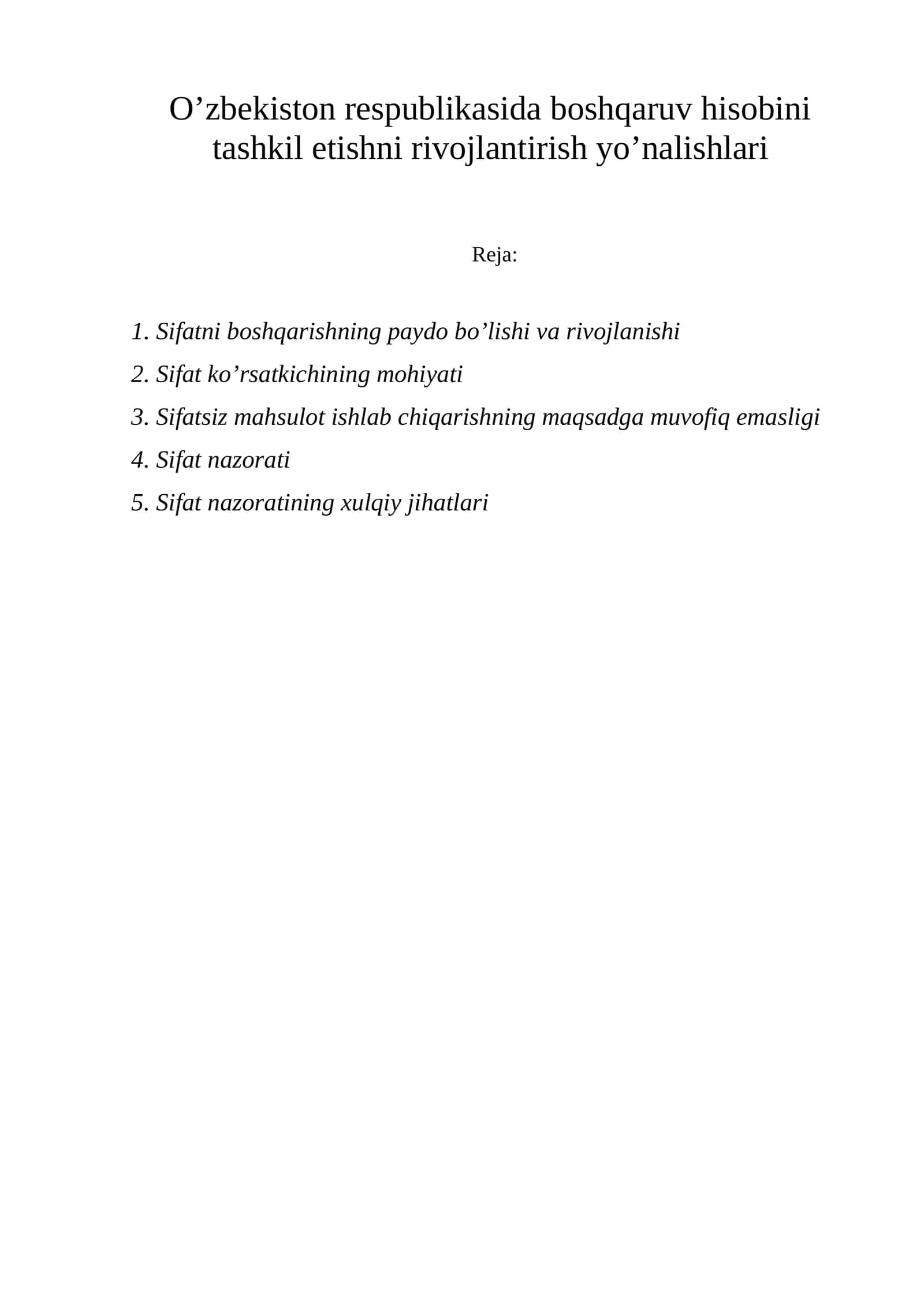 Sifat nazoratining xulqiy jihatlari 1